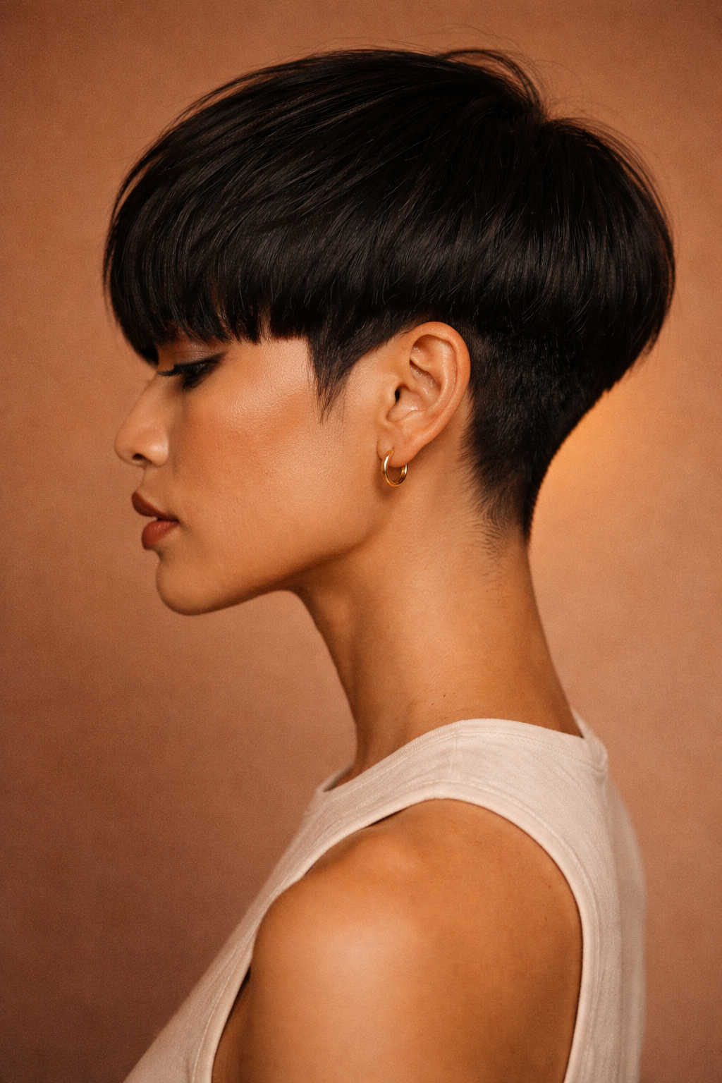 Coupe courte graphique sur cheveux noirs naturels