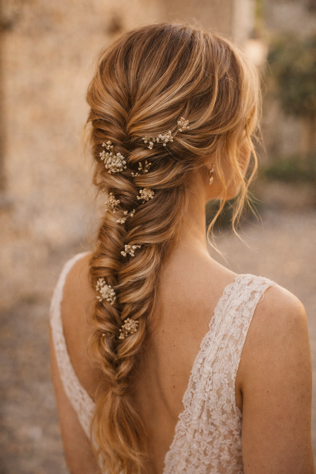 Tresse bohème élaborée pour un événement