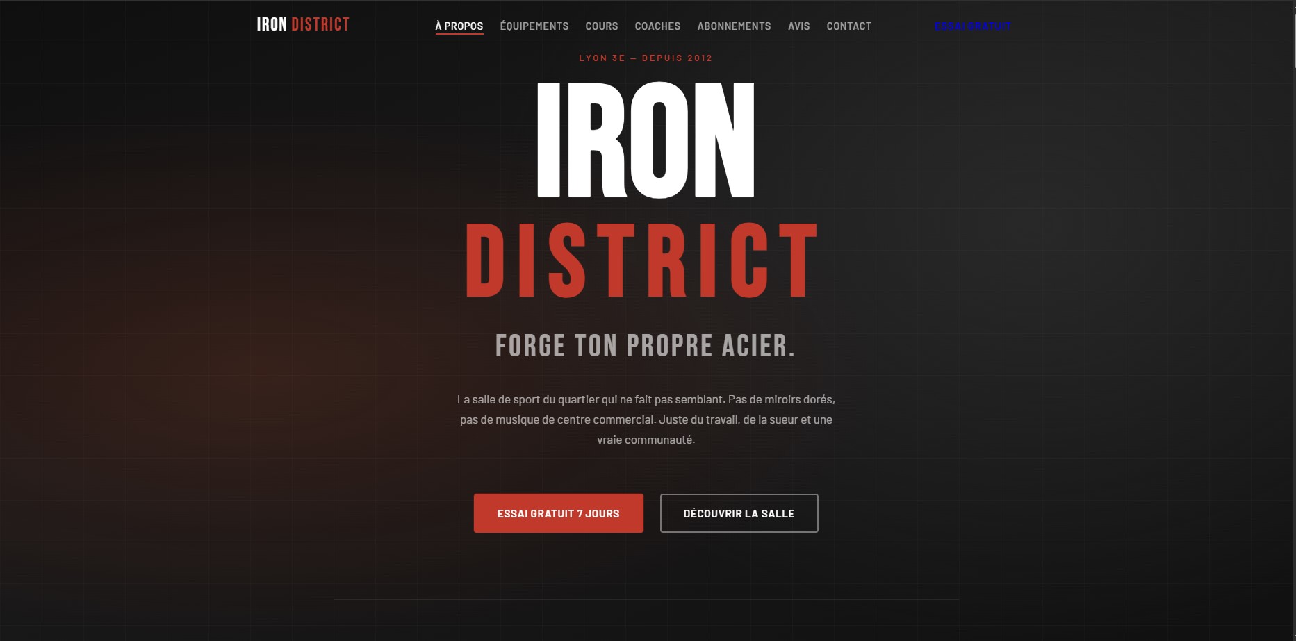 Iron District — Salle de sport