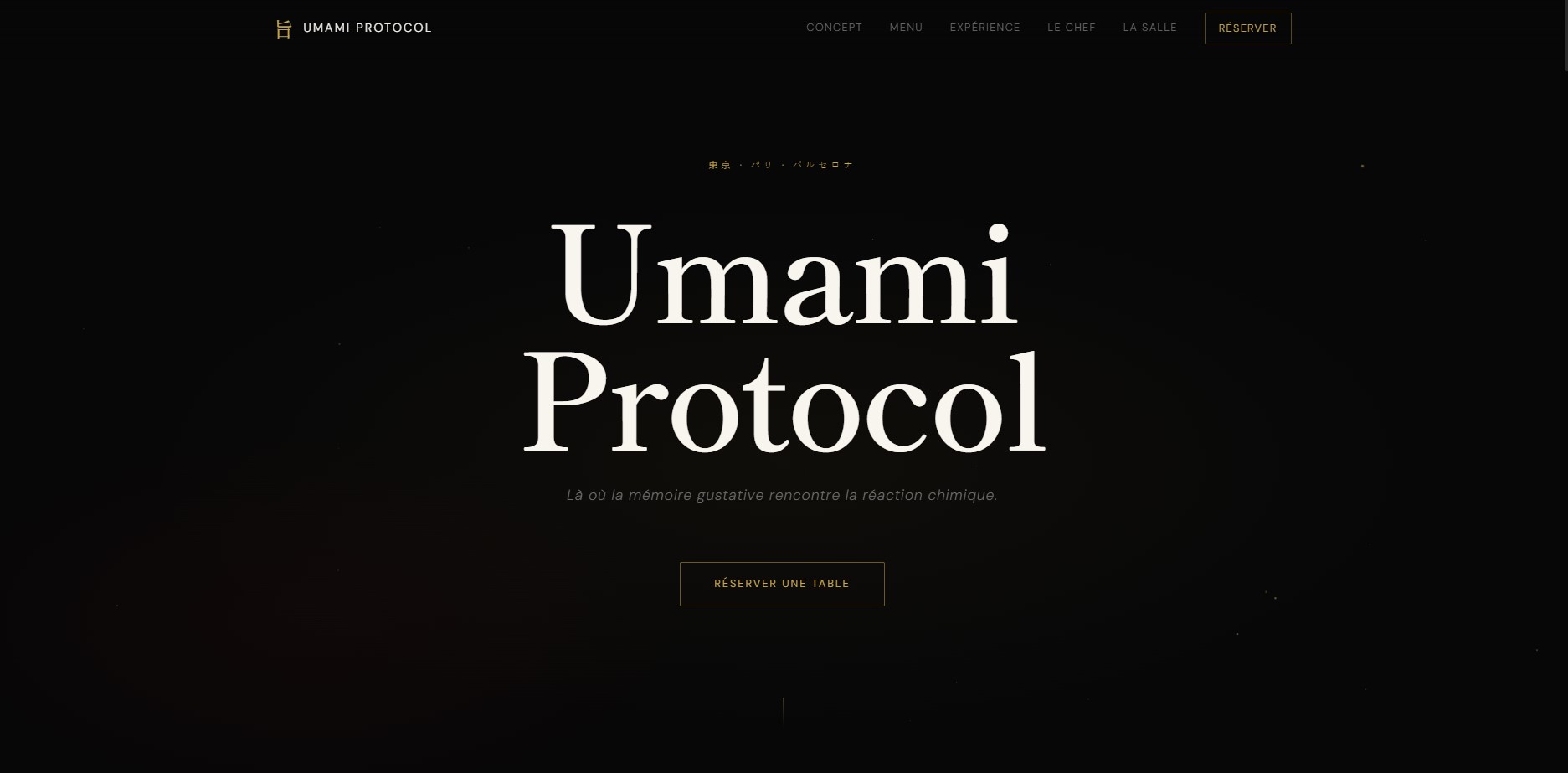 Umami Protocol — Restaurant gastronomique